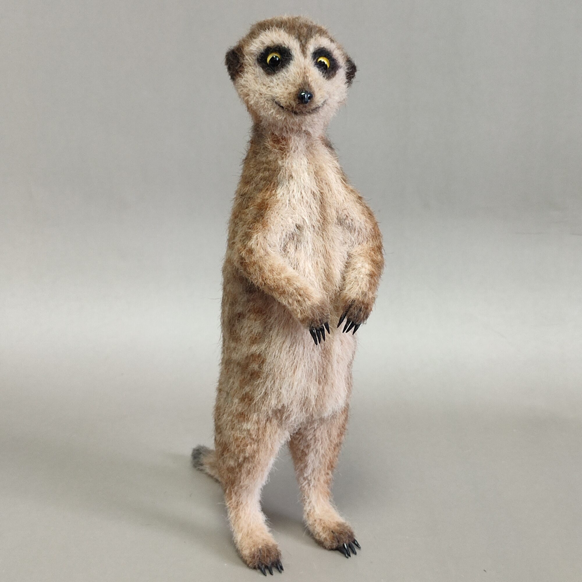 Meerkat.Handmade knitted Russian toy.